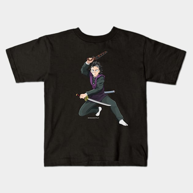 Gun Sword Master Kids T-Shirt by Zapt Art